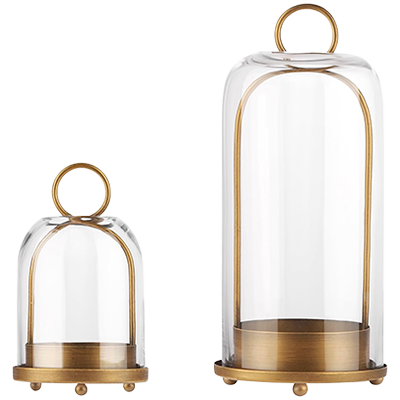 Brass Cloche Candle Holders