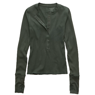 AE Long Sleeve Henley T-Shirt