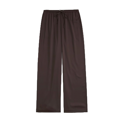 A&F Gemma Satin Wide Leg Pull On Pant