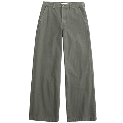 A&F High Rise Wide Leg Jean