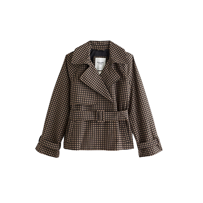 A&F Short Belted Trench Coat