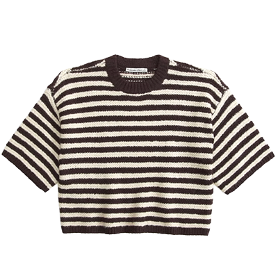 A&F Short Sleeve Boxy Sweater Tee