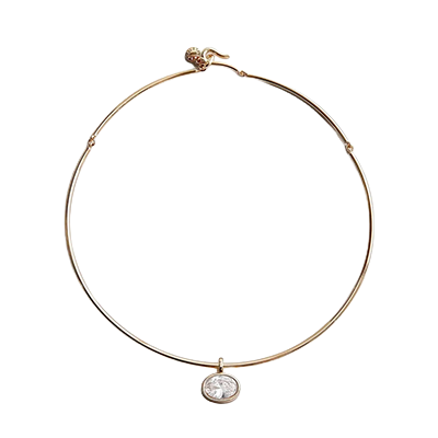 Lexi Crystal Collar Necklace - Gold