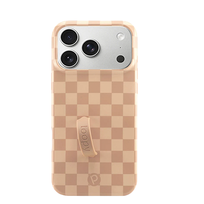 Loopy Phone Case - Caramel Checkered