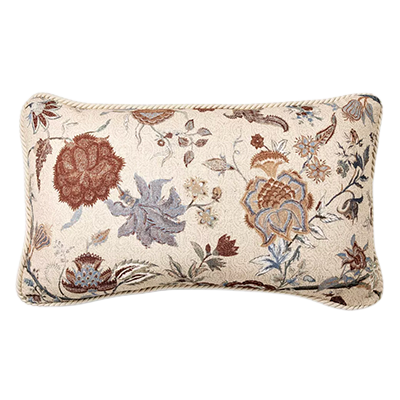 Lumbar Ground Floral Throw Pillow Cream