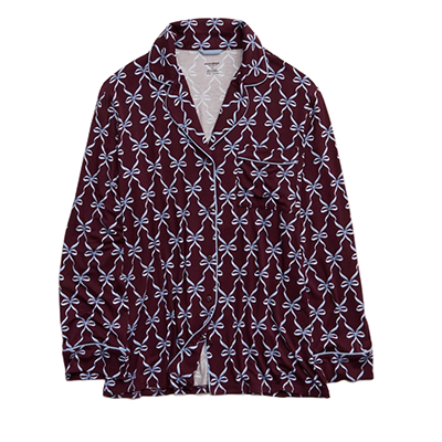 Overslept By Aerie Real Soft Piping Long Sleeve PJ Top