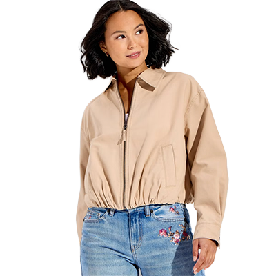 Women's Bubble Hem Canvas Jacket